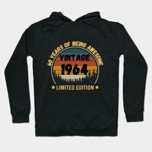 Vintage 1964 Limited Edition 60th Birthday 60 Year Old Gift Hoodie